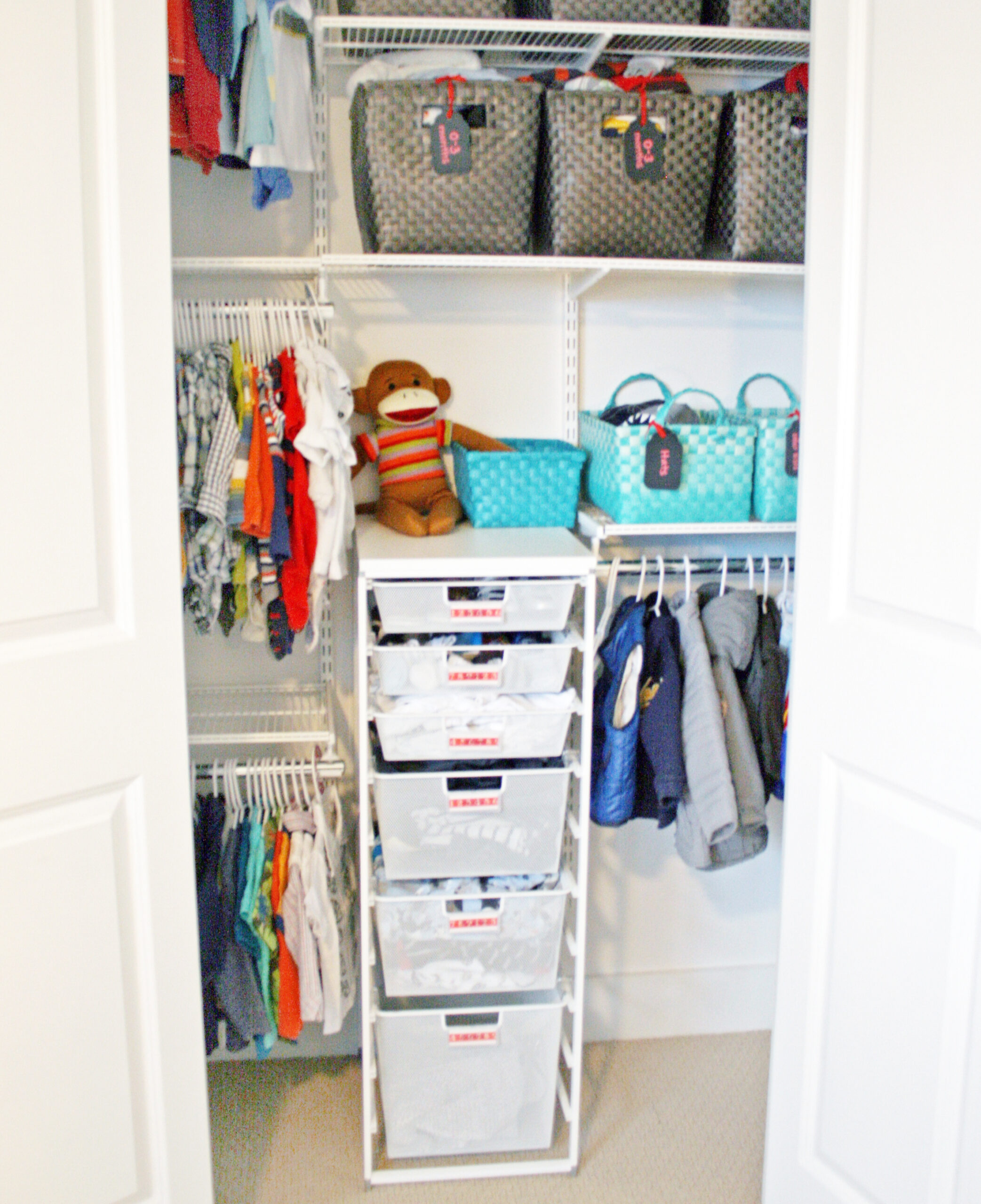 baby dresser with hanging space