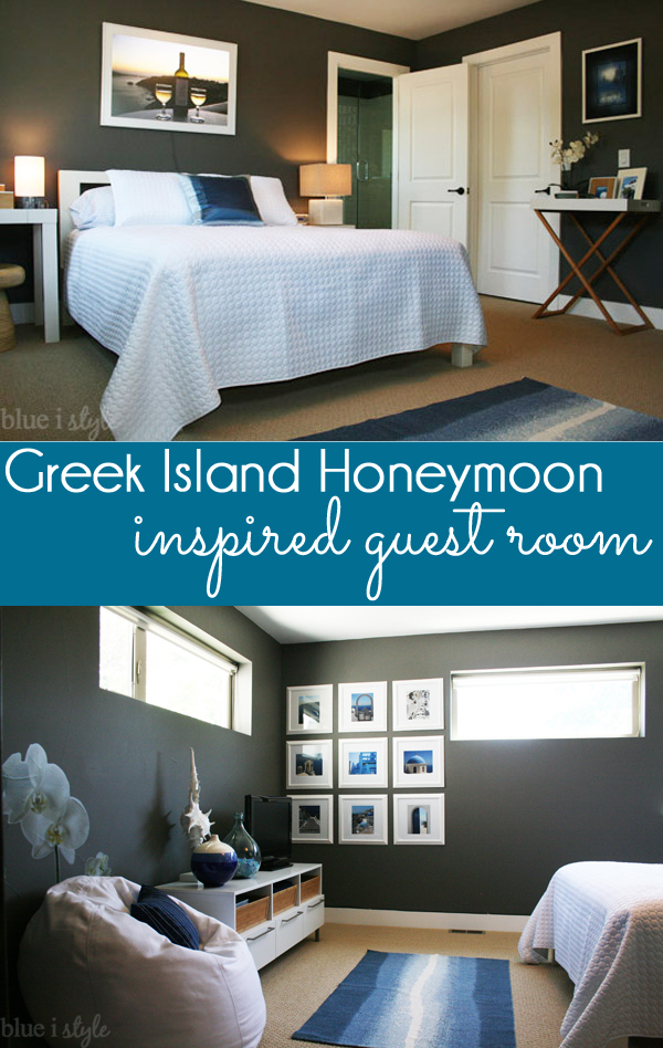 Greek Island Honeymoon Inspired Guest Room