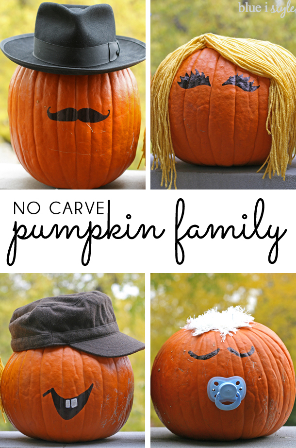 No carve pumpkin people