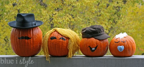No carve pumpkin family