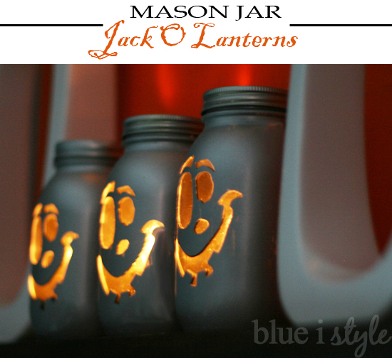 Mason Jar Jack o'Lanterns