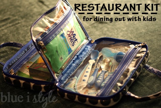 Restaurant kit for eating out with babies and toddlers