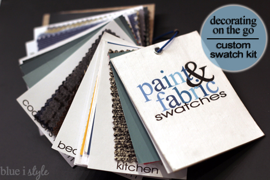 Decorating On the Go with a Paint and Fabric Swatch Kit - Blue i Style