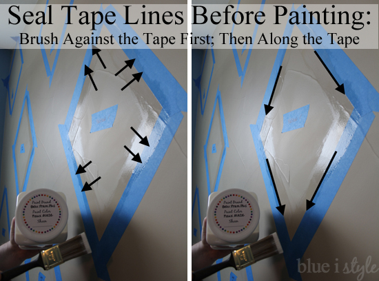 Seal tape lines before painting