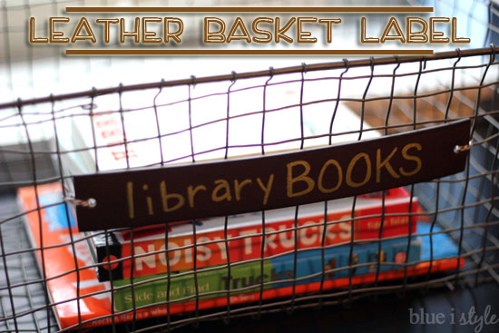 Leather basket label