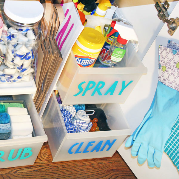 How To Organize Under The Kitchen Sink 