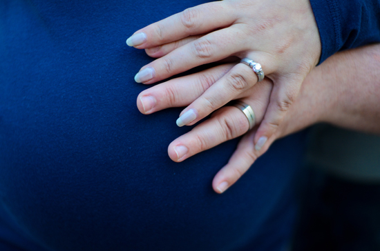 Wedding Ring Selfie Pregnant Belly