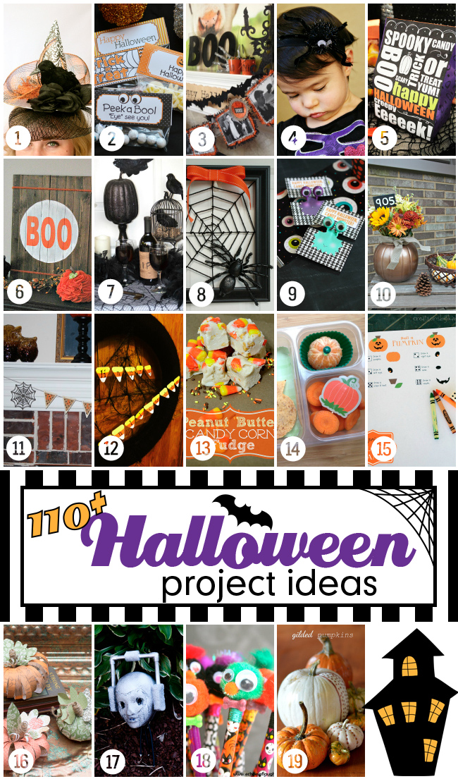 110+ Halloween projects and ideas to  get your ready for Halloween! #halloweenprojects #halloween #diyhalloweenideas