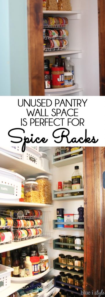 Unused Pantry Wall Space is Perfect for Spice Storage