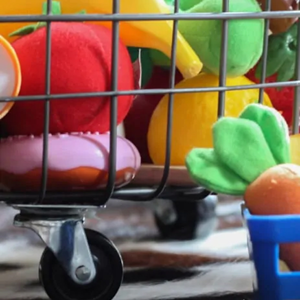 rolling toy bin