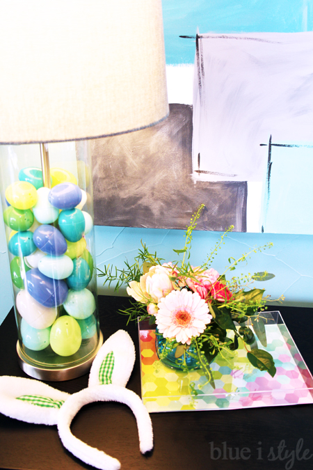 DIY acrylic tray Lamp filled with Easter Eggs