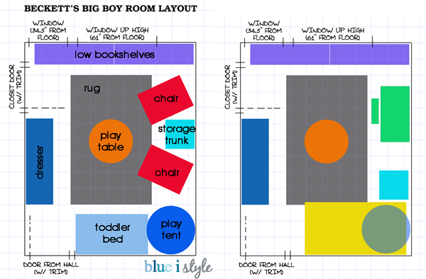 Boy's room layout plans