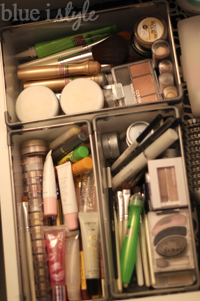 Organized makeup drawer