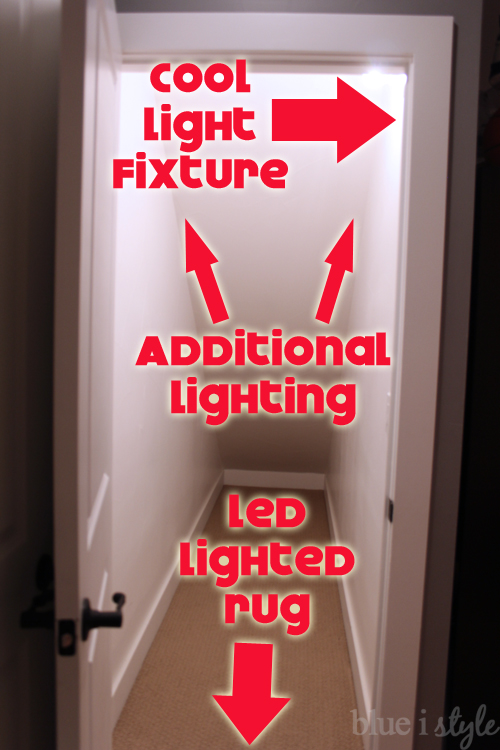 Under stairs cheap storage lighting