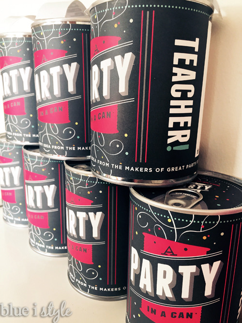 Teacher Appreciation Party in a Can