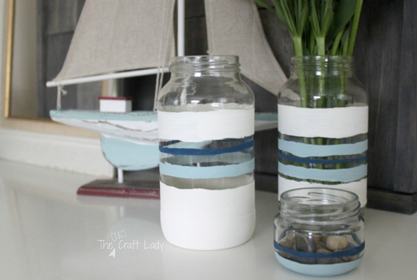 Nautical Striped Jars