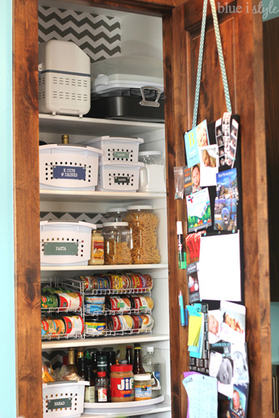 Bulletin Board on Back of Pantry Door