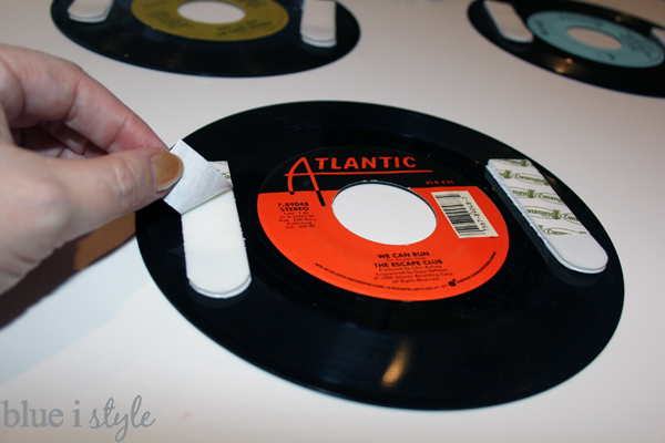 Attaching records to ceiling with Command Picture Hanging Strips