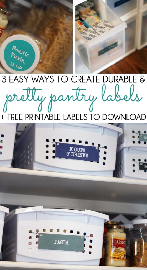 Pretty Pantry Labels Three Ways