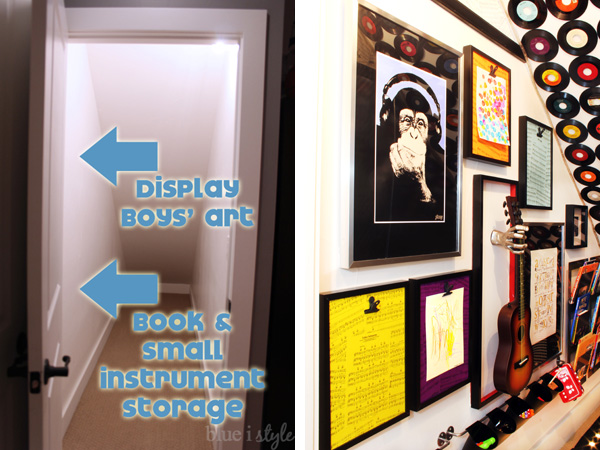 Rock & Roll themed under stair playroom - complete source list