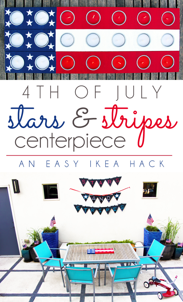 4th of July Backyard Entertaining Centerpiece Stars & Stripes