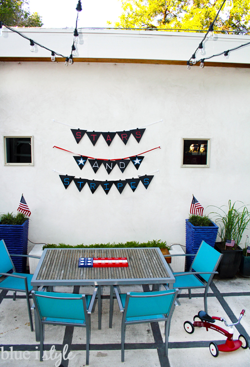 4th of July Chalkboard Fabric Banner