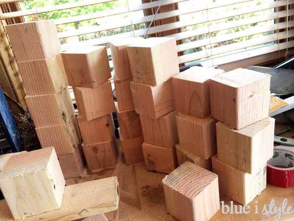Wood blocks for yard dice