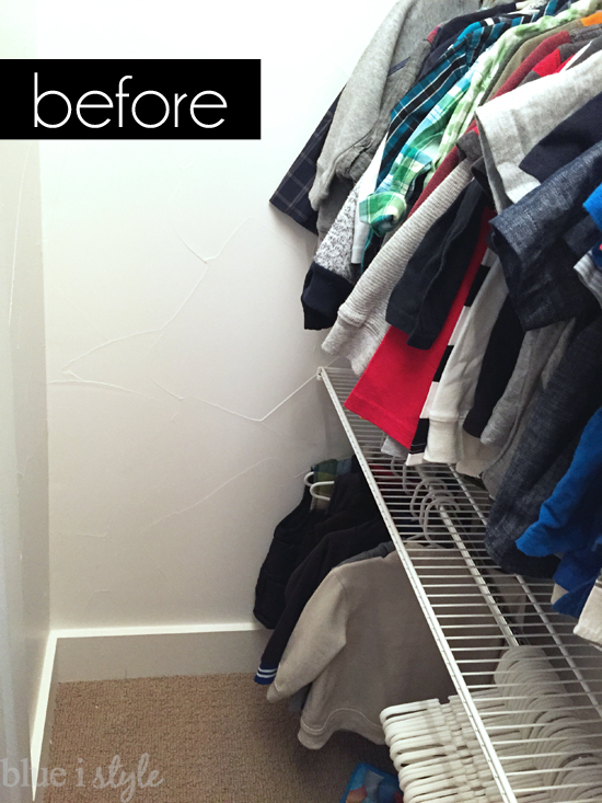 Unused corner of a closet can be functional