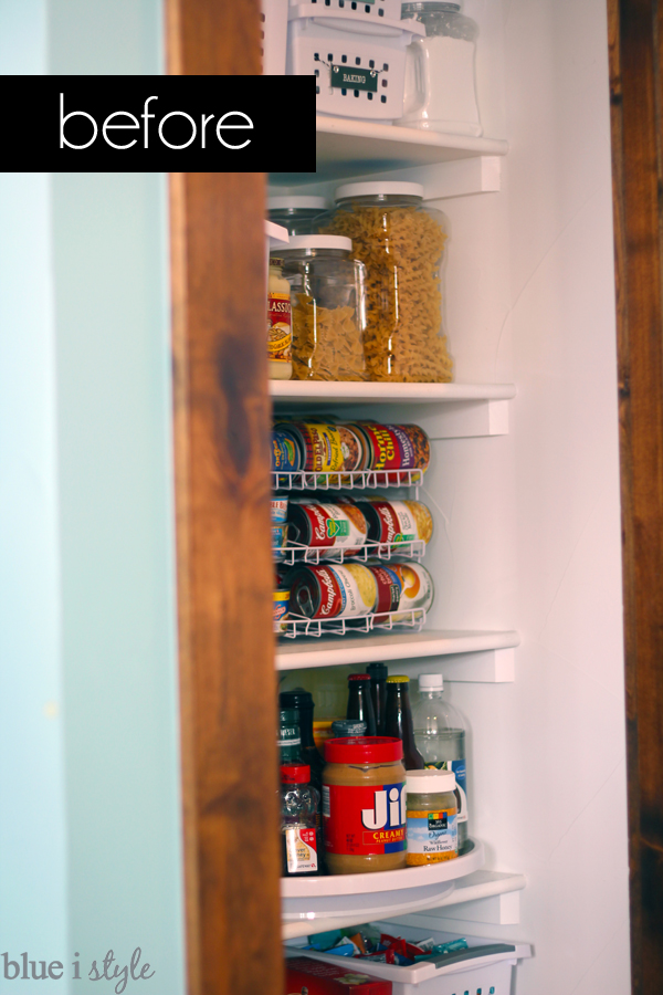 Empty wall of reach in pantry