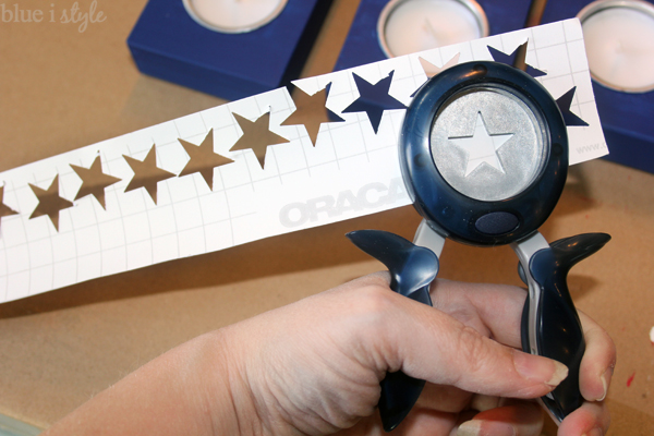 Punching stars from adhesive vinyl