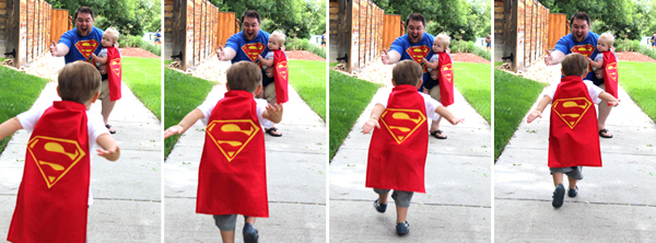 Superman Father's Day Gift Idea Photo Shoot
