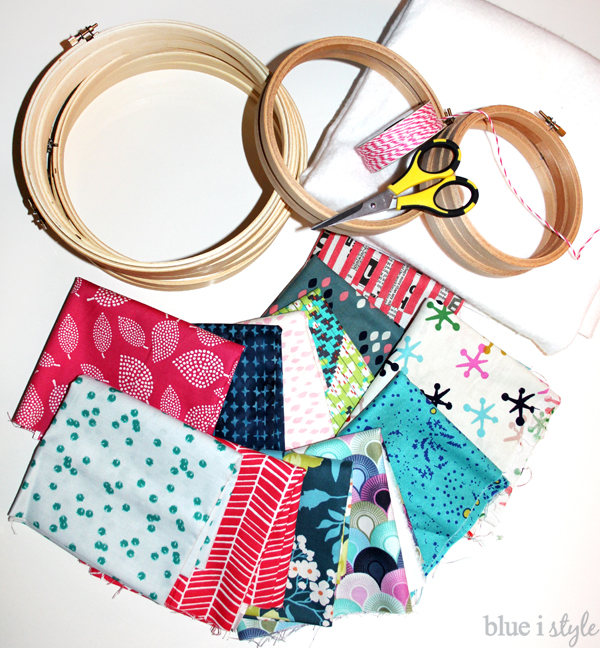 Fabric Filled Embroidery Hoop Supplies