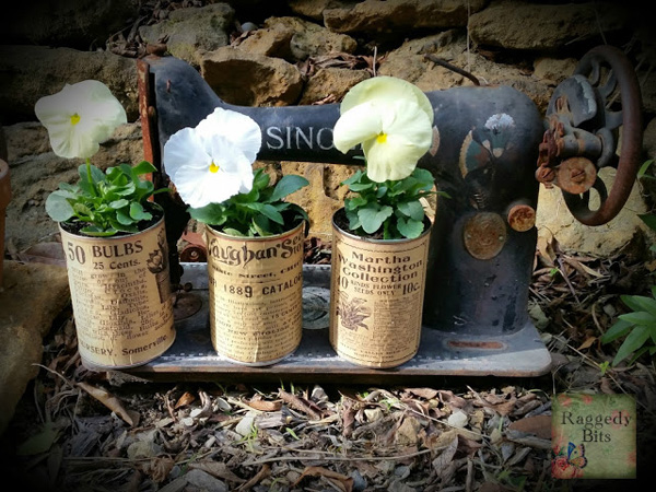 Vintage Seed Packet printables on cans