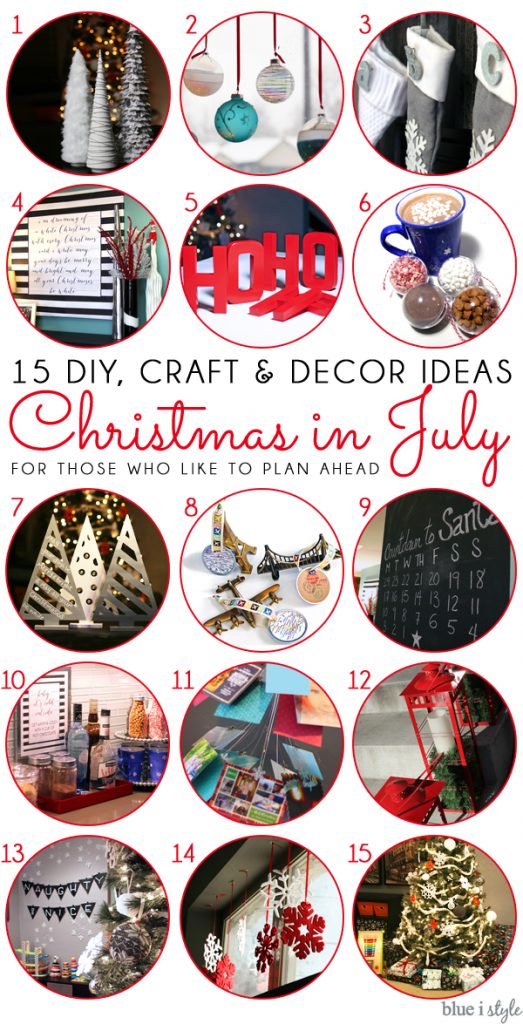 Christmas in July craft and diy projects