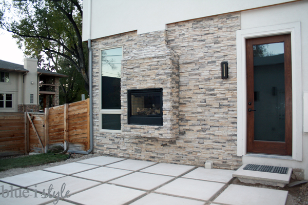 Concrete paver patio construction