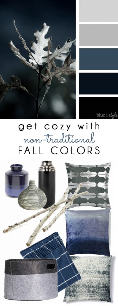 Navy and Gray Fall Color Mood Board