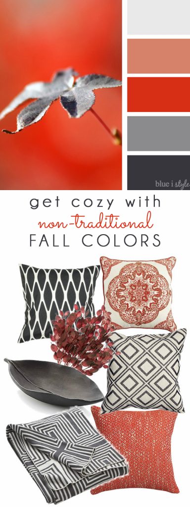 Red & Gray Fall Color Mood Board