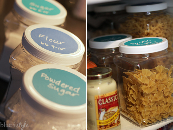 Pantry organization in clear containers