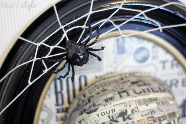 Spiderweb on Photo Frame for Halloween