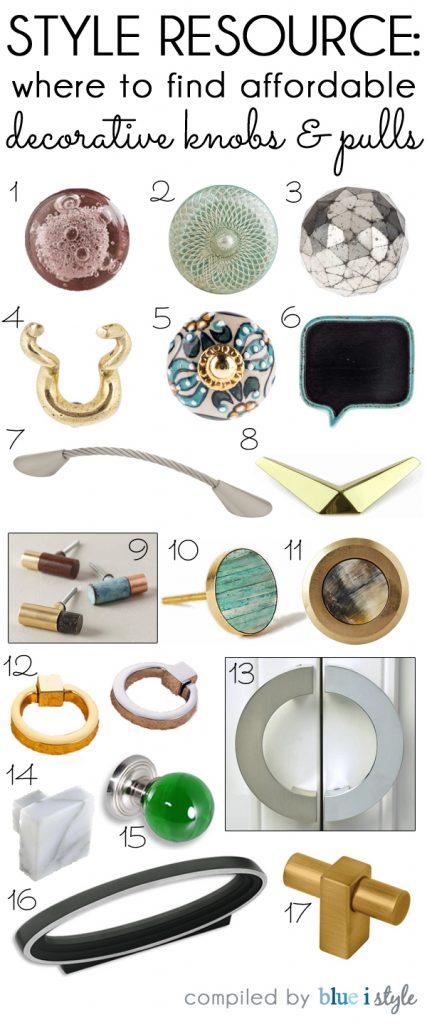 Cabinet hardware decorative knobs and pulls