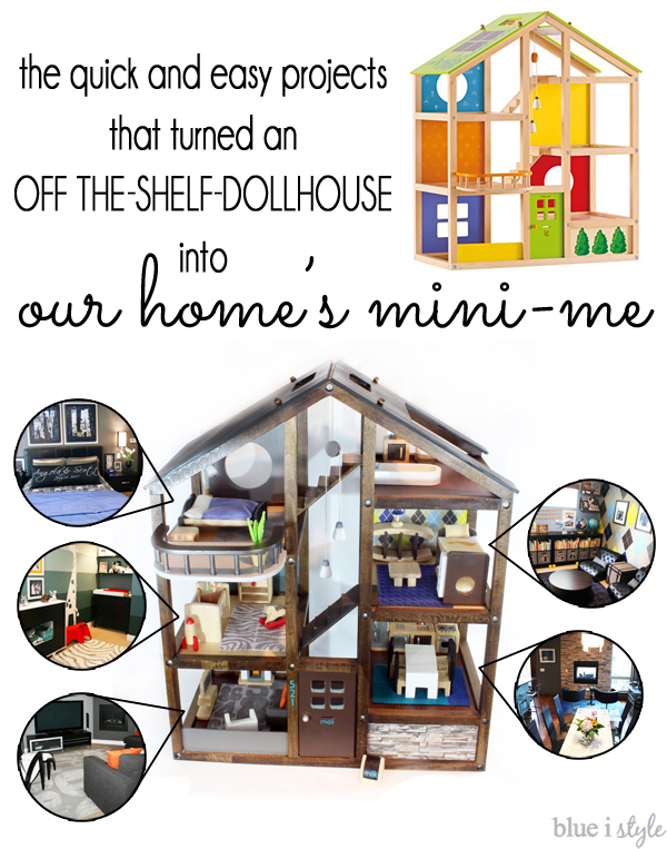 DIY updates to makeover an off-the-shelf dollhouse