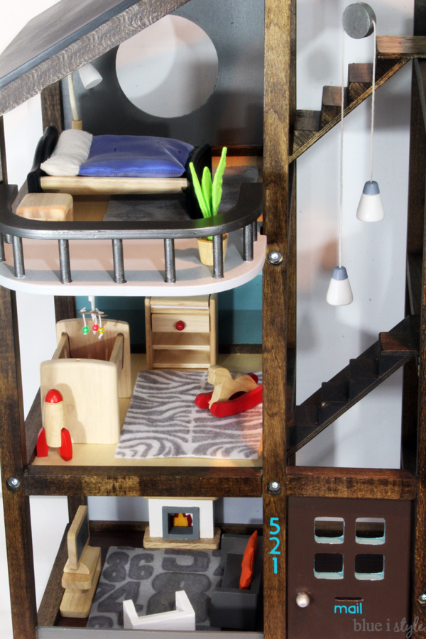 DIY wood dollhouse updates