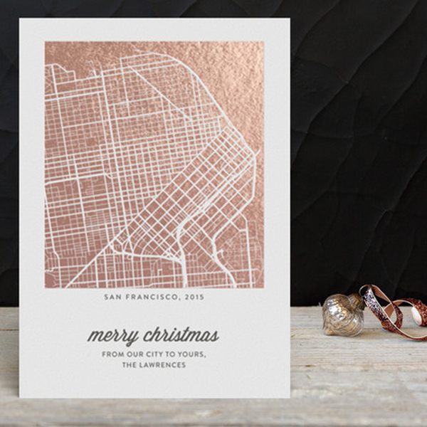 Custom Map Filled Foil Art Completely Custom Foil-Pressed Map Art by Minted