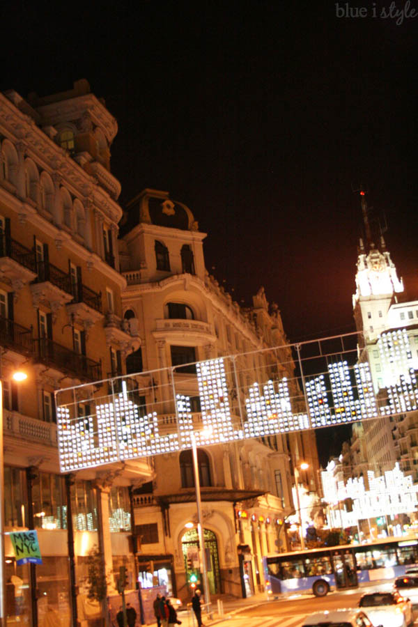 Christmas Lights in Madrid Spain