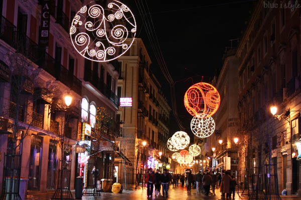 Christmas lights in Madrid, Spain