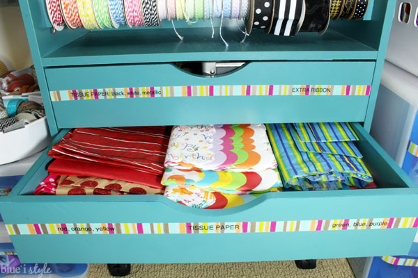 How to Organize Gift Wrap In a Closet - Blue i Style