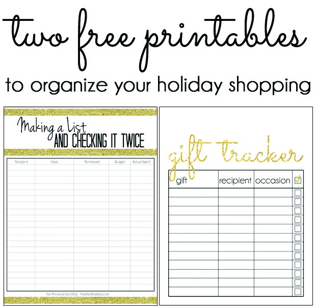 Printable Christmas Shopping Lists