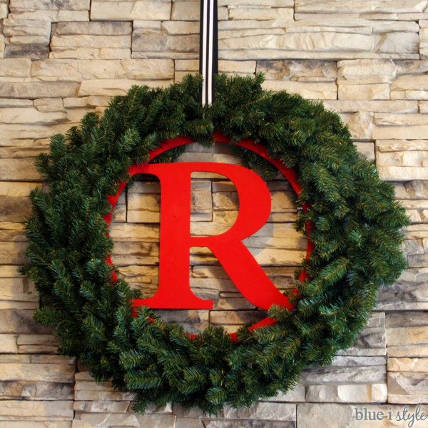 DIY Monogram Wreath for Christmas