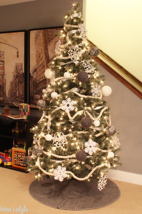 White Felt Snowflake Ornaments