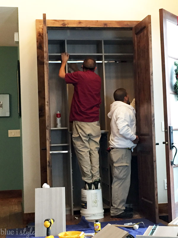 Coat closet installation by Closet Factory